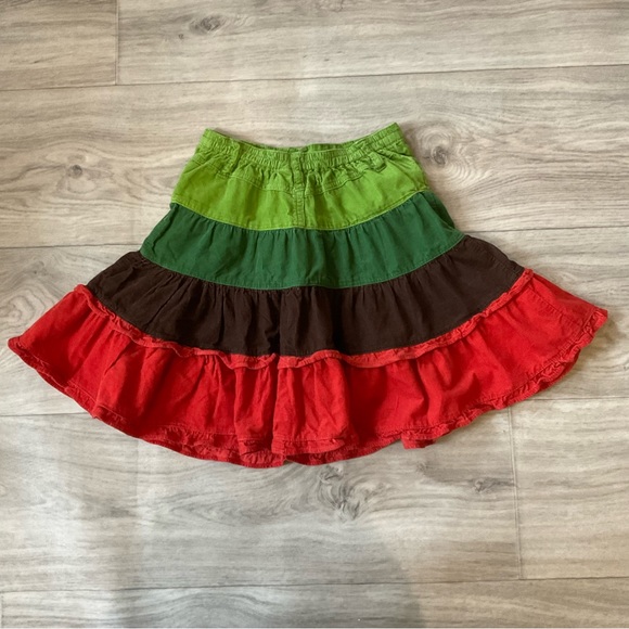 The Children’s Place Multicolor  Fall Tiered Skirt Size 6 Orange Brown - Picture 3 of 10